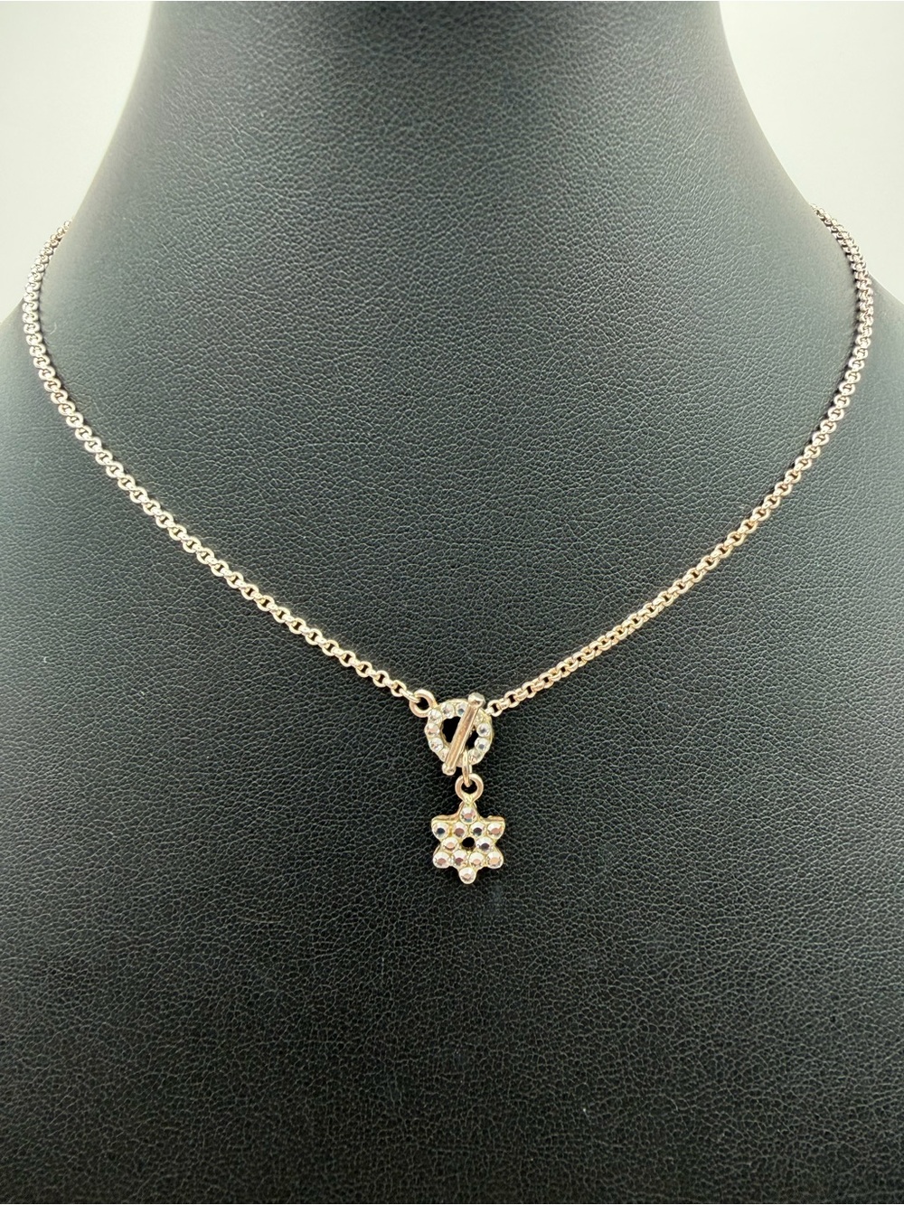 Emily Austin Crystal Star Toggle Reversible Necklace 16 inches